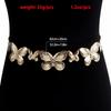 Women's Simple Metal Butterfly Pendant Waist Chain, Belt Summer Butterfly Body Chain, Trendy Link Belly Chain Belt Bikini Waist Body Jewelry