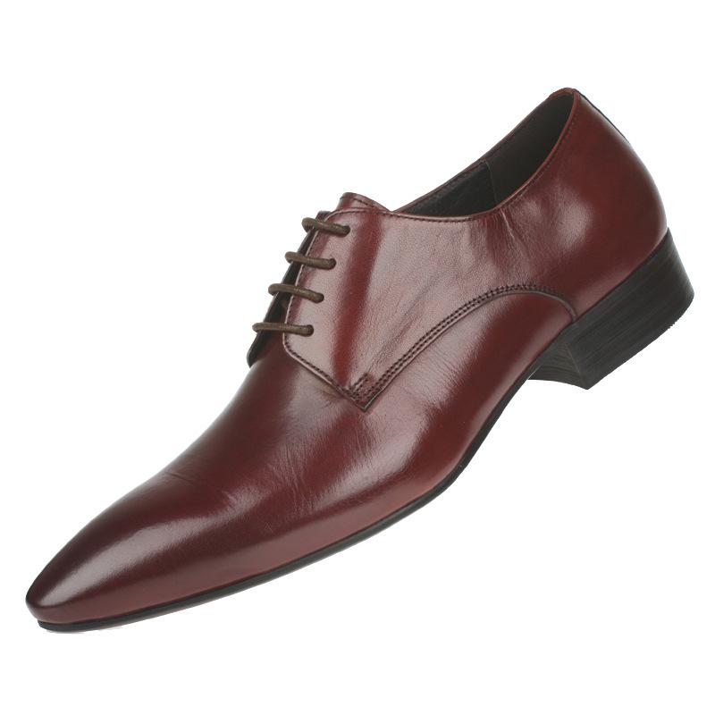 

Мужские кожаные туфли в европейском стиле с острым носком - Британский и корейский тренд EU 44 кофейный