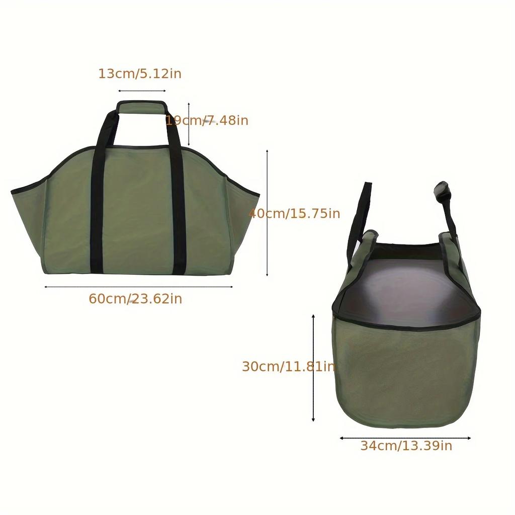 1pc Outdoor Travel Camping Firewood Log Carrying Tote Bag Multifunctional Large-capacity Home Bedroom Storage Bag