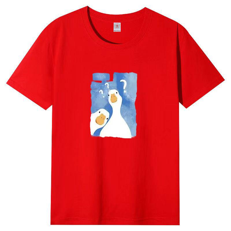 Damen Sommer Beliebtes Kurzarm-T-Shirt Baumwolle Atmungsaktiv Lockeres Oberteil Bedrucktes T-Shirt Lässig