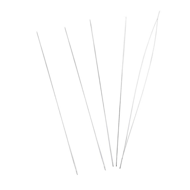 5/6pcs Open Beading Needle Set Stainless Steel Beading Tools Practical Beaded Threading Pins Jewelry Making Supplies