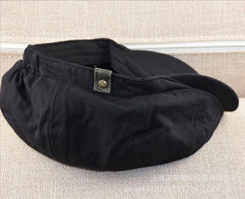 Men's Retro Cotton Linen Beret - Breathable British Style Duckbill Cap for Spring/Summer