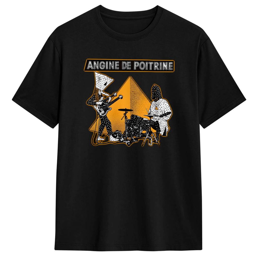 Casual Angine De Poitrine TShirt for Unisex Round Collar Pure Cotton T Shirt  Short Sleeve Tees Gift Idea Clothes