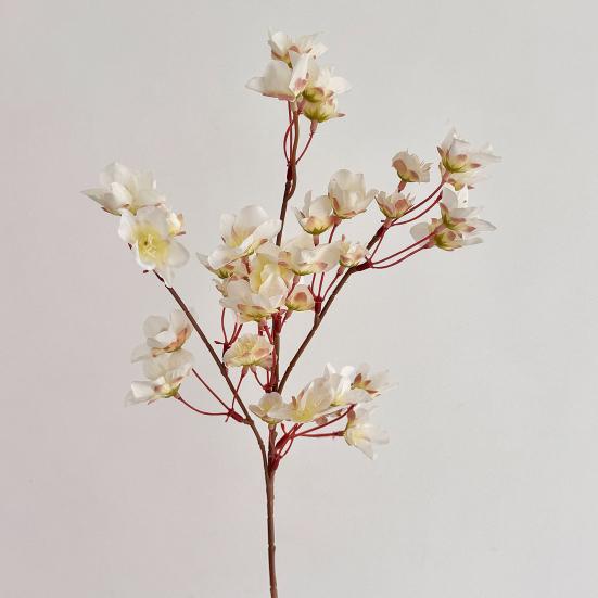 Artificial Peach Blossom Realistic Fake Silk Flower Stem Home Office Wedding Party Faux Flower Table Centerpiece Decoration
