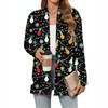 Women's Christmas Printed Lightweight Cardigan Long Sleeved Casual Loose Thin Fit With Pockets Cardigan Jacket
