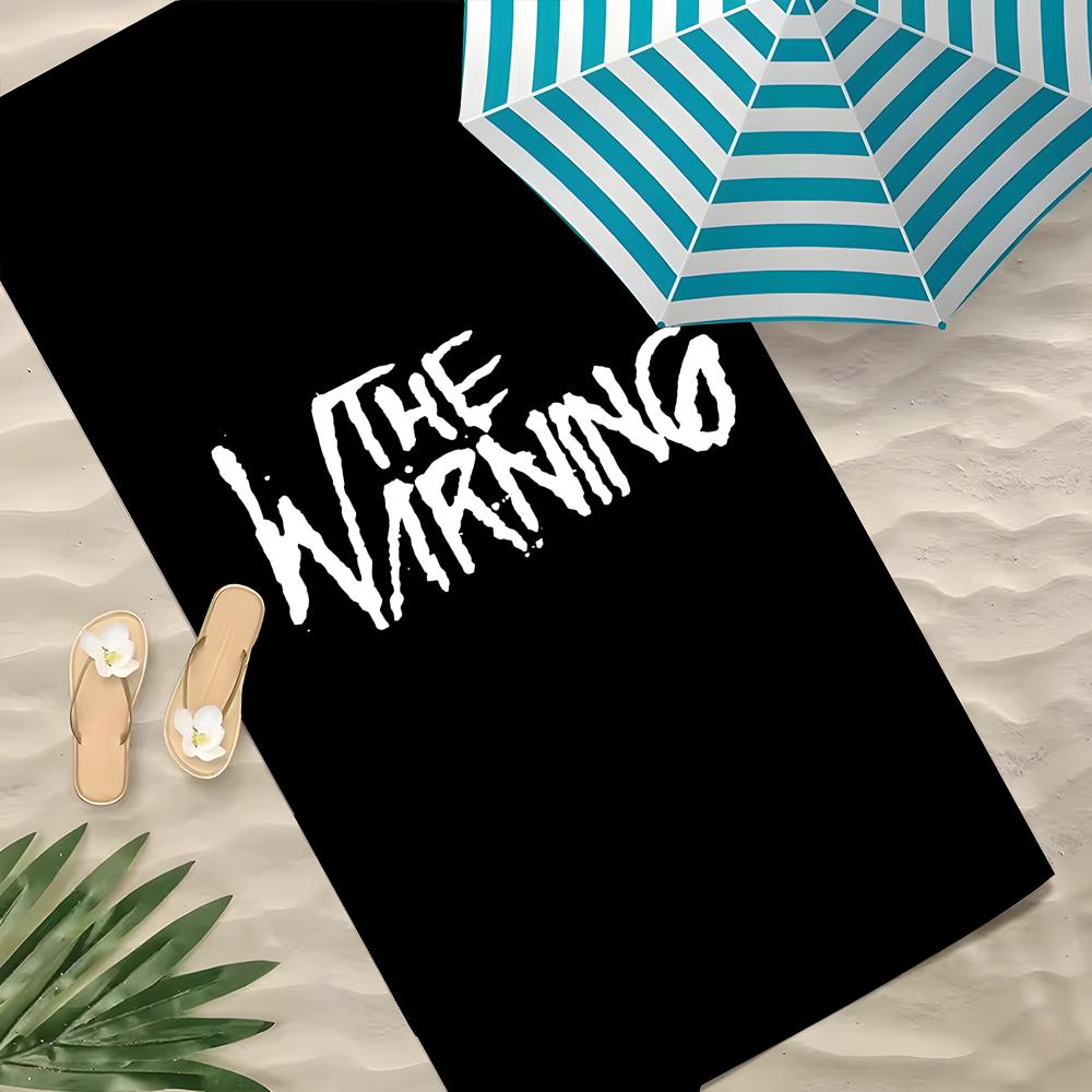 Band The Warning Towel Polyester Beach Towel Quick Dry Sand Free Bath Towel for Summer Pool Travel Vacation