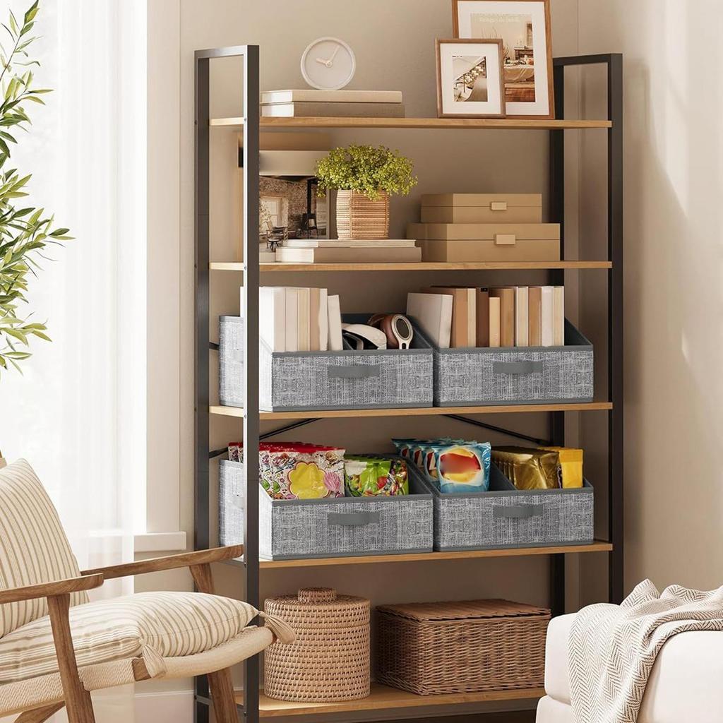 Storage Baskets for Organizing with 3 Handles Removable Dividers Fabric Basket Storage Bins for Living Room Bedroom Bathroom