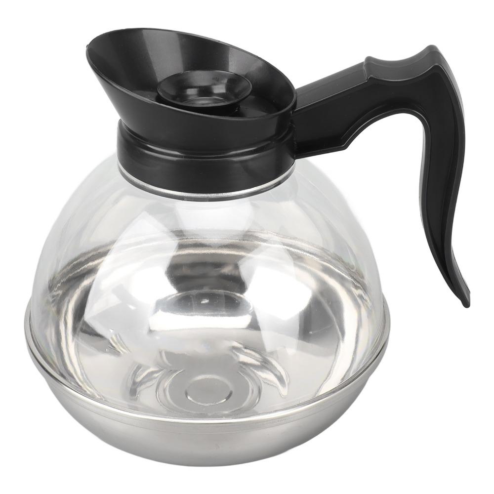 Bollitore da tè con manico nero Resistente al calore Acciaio inossidabile Caffettiera Bollitore da caffè Preparazione del caffè