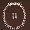 Provence Amethyst Emaille Diamant Oval Schlüsselbein Kette für Damen - Leichter Luxus Abendbankett Accessoire