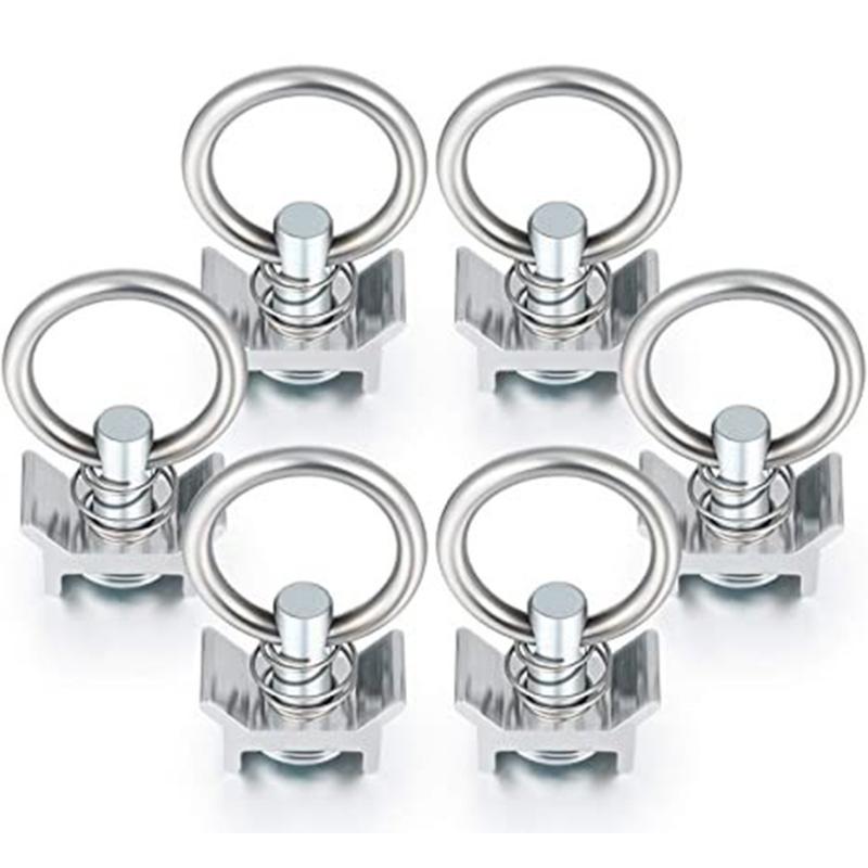 L Track Single Stud Fitting Cargo Rail Clips for Standard L-Track Channels, 16 Pack Tie-Down Hardware for Trailer