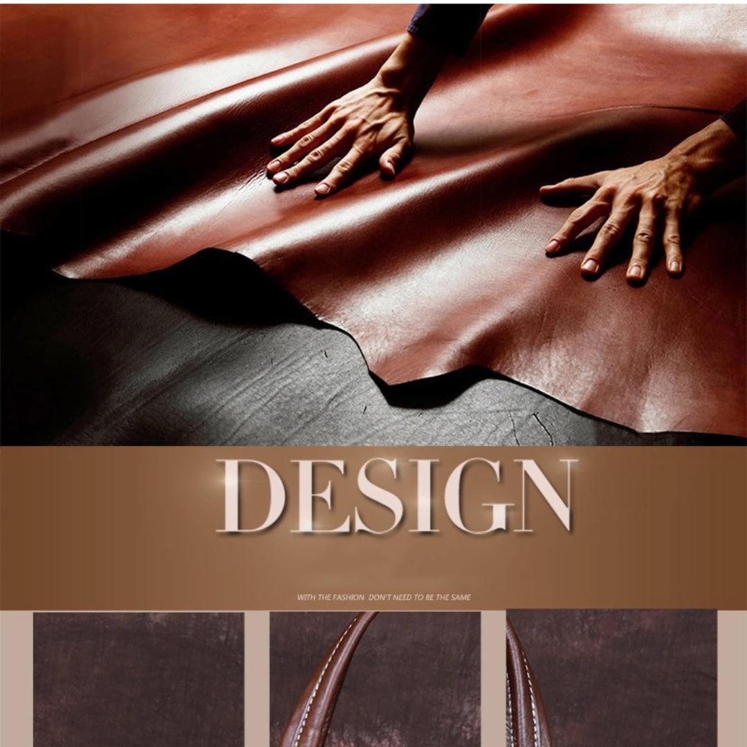 Винтажная кожаная сумка большой вместимости — фото 5