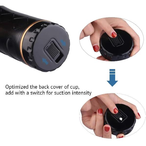 High Quality Flashlight Masturbator for Men-Anal Sex Toy with Vibrating Function TPE+ABS Material Black Color Gift Box Packaging