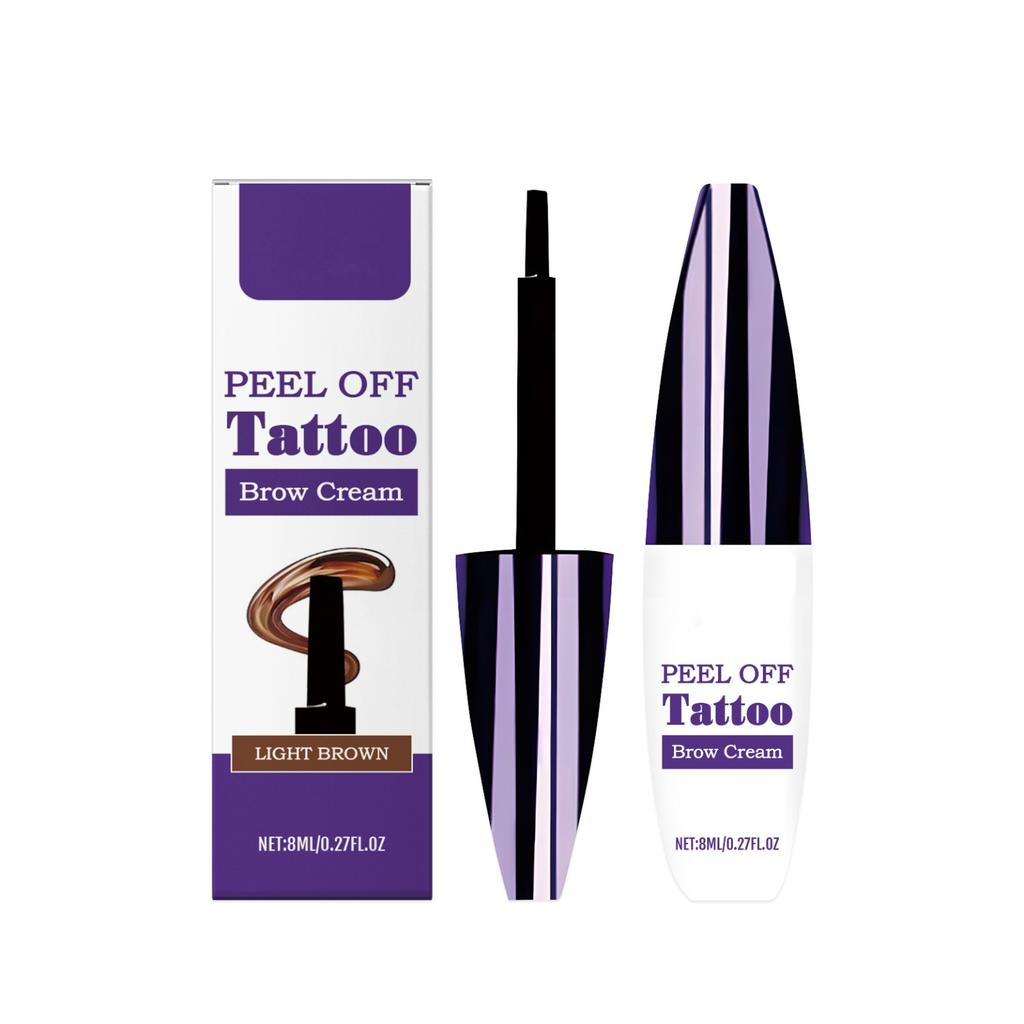 8ml Tearable Liquid Eyebrow Pencil Waterproof And Sweat-proof Tear-off Film Natural Hair Ultra-fine Brush Strokes Long-lasting And No Makeup