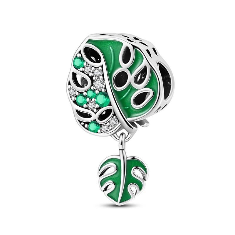 925 Silver Green Series Longing For The Tree Of Free Life Charms Beads For Women Fit Bracelet DIY Jewelry Gift