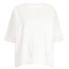 Shop   Women Round Neck Back BuTTon Loose FiT Round CuT ShorT Sleeve T shirT Rbe