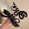 Elegance  Bowknot Hair Clip For Women Girls Simple Pearl Hair Claw Large Hairpin Shark Clip Hair Accessories Gifts