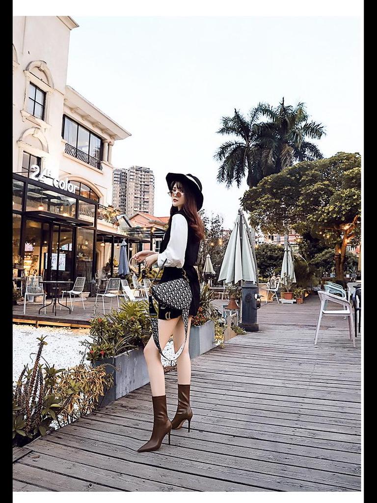 Women's European & American Style Stiletto High Heel Pointed Sexy Nightclub Slim Ankle Boots