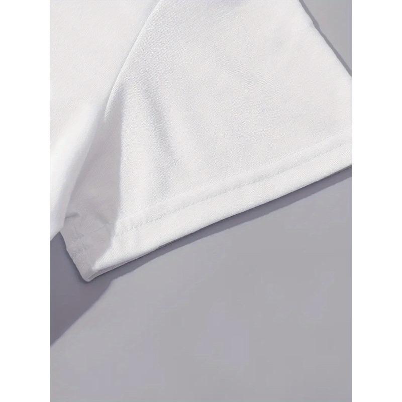 Women's Spanish Alphabet & - Letter Print T-Shirt - Spanish Language Learning, Casual Round Neck Short Sleeve Blouse