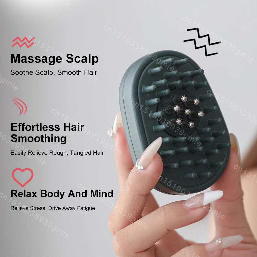 Electric Scalp Applicator Massager 4 Gears Adjustable Vibration Usb Rechargeable Hair Oil Comb Electric Scalp Massage Brush