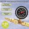 Upgraded RV Winterizing Kit, 17Inch RV Blowout Hose Adapter Kit With Oil Pressure Gauge & Shut Off Valve, Boat Winterizing Kit Camper Blow Out