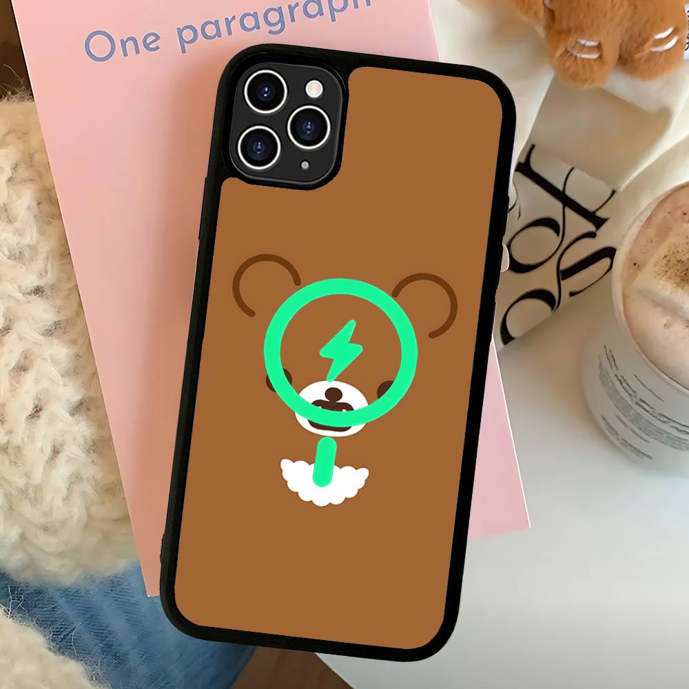 

Popular Cute R-rilakkumas Bear Phone Case For IPhone 17 16 15 14 13 12 11 Pro Max For Magsafe Wireless Charger Cover iPhone 13 pro