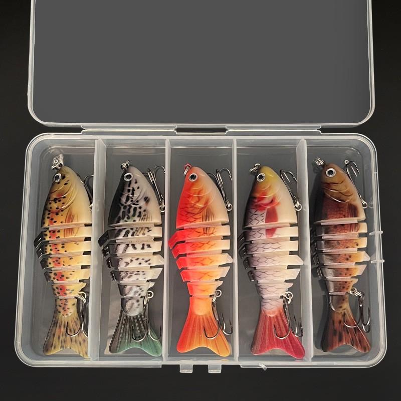 5-Pack Multi-Joint Hard Jerkbaits 15g Artificial Lure Freshwater Saltwater Bass Pike