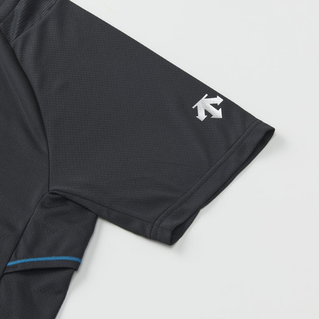 DESCENTE Short Sleeve Shirt by Yuki for and Raglan Sleeves for Ease of Shoulder Suitable for Men and Club BK00 (Worn Ishikawa) Volleyball,