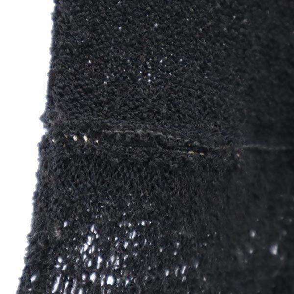 May Claire 70s vintage Short sleeve Wool Blend Knit one piece black Women Used