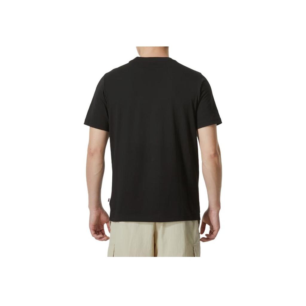 Puma Logo Print Breathable Short Sleeve T-Shirt Men Tops Black 682147-01