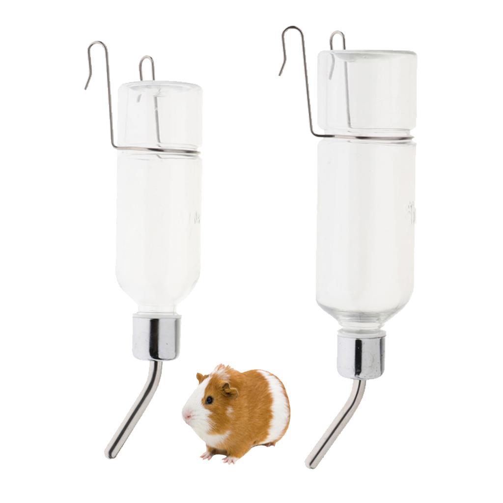 Bird Cage Water Bottle Drinker with Clips Waterer for Finch ,
