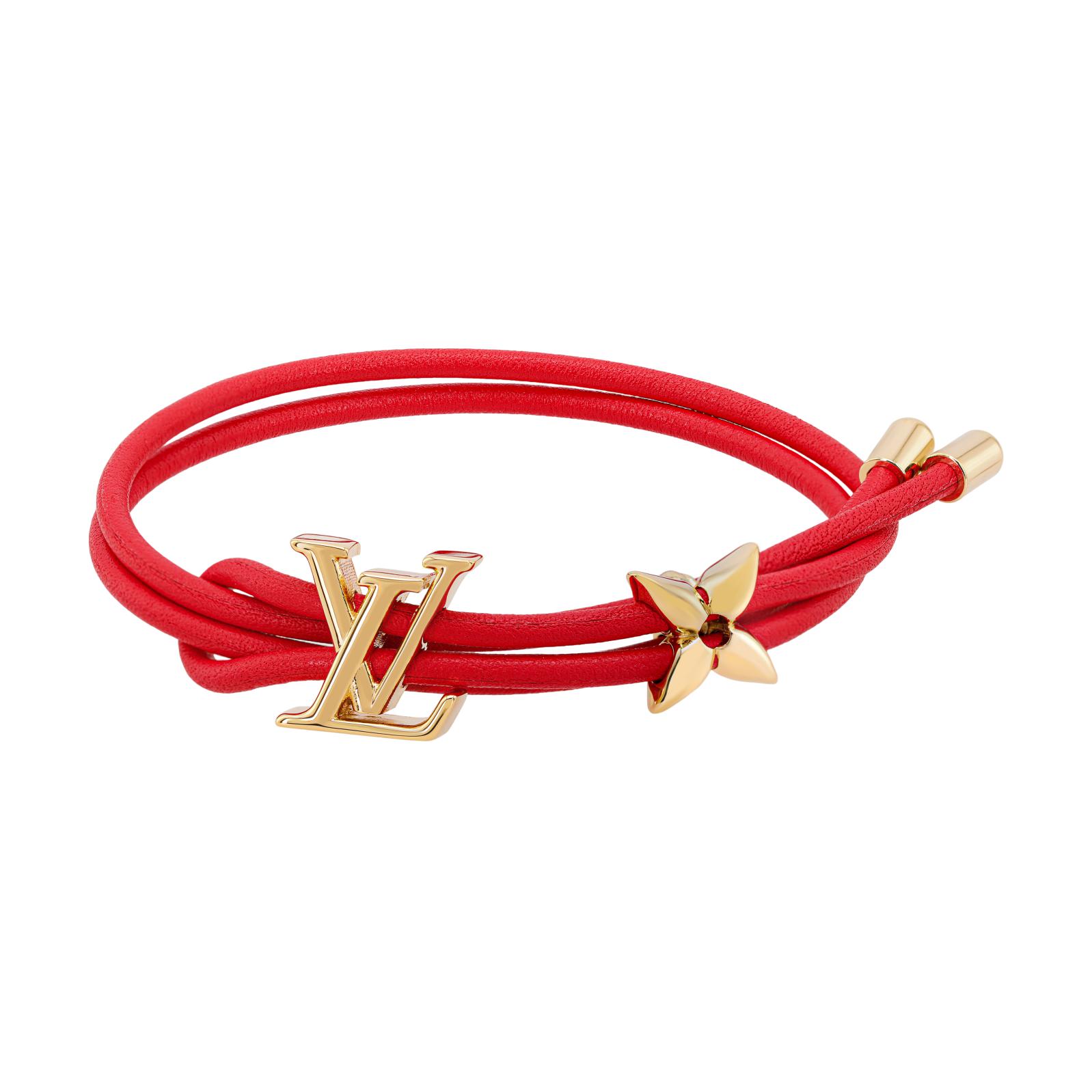 

Louis Vuitton Bloom Floral Pattern Calfskin Bracelet Women accessories Red M8532Z Box+Shopping Bag