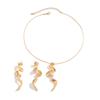 Spiral Liquid Metal Necklace, Cold Wind Geometric Twist Design Necklace