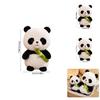 Lovely Panda Bear Soft Toy With Plush Short Fur And Bag Packaging