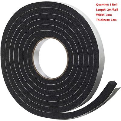 2M/Roll Foam Self-Adhesive Windproof Door Window Sealing Strip Soundproof Draught Excluder Weather Stripping