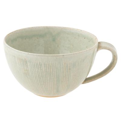 Taza de sopa Hechimon de cerámica Marui Seito, aprox.. Capacidad de 500 ml, Bidro Blanco, Marfil, 3-4410
