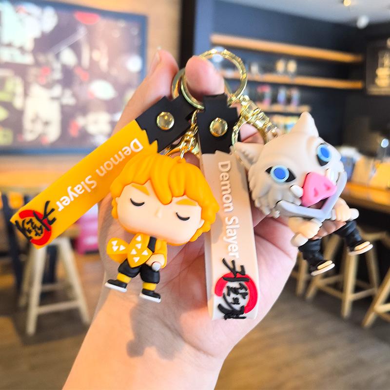Anime Demon Slayer Kamado Tanjiro Blade Bracelet Perfect Keychain Car Cute Backpack Pendant Bag Accessory Perfect Keychain