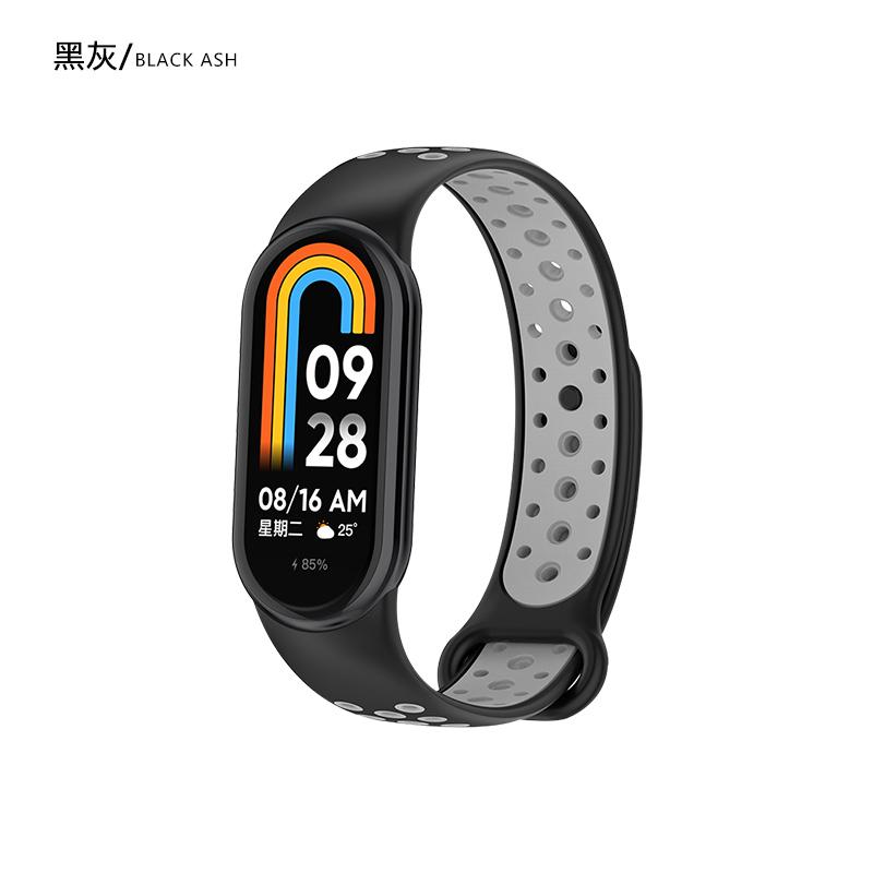 Two-tone Silicone Strap for Xiaomi Mi Band 10/9/8 Smart Watch Replaceable Correa for Mi Band 8/9/10 Sports Bracelet Accessories
