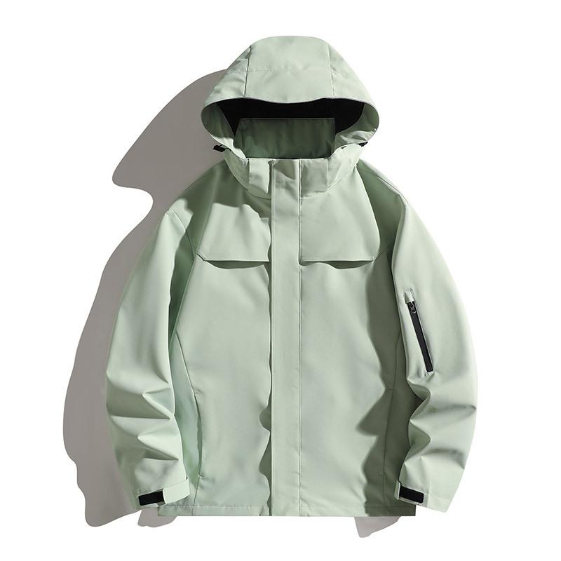 3-In-1 Jacket Windproof Waterproof Thickened Warm Men's and Women's Outdoor Travel Mountaineering Casual Hooded Men's Jacket