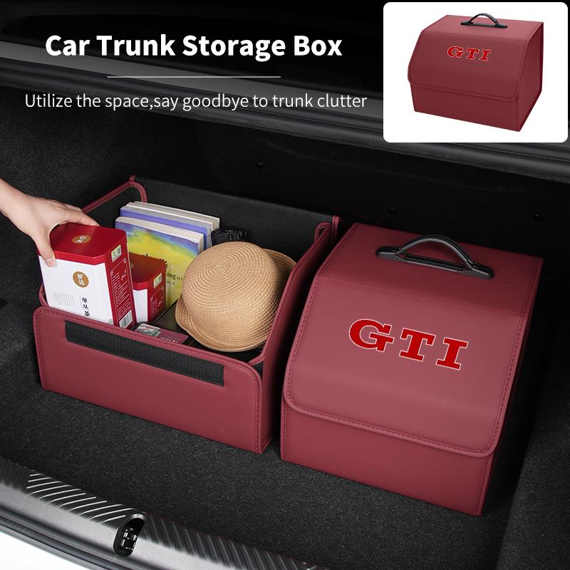 Car Trunk Storage Box GRHS5Y4 Carbon Tool Organiser Multi-Use Storage Bag For Volkswagen VW Jetta Golf Beetle CC EOS GTI MK2 MK4 MK5 MK6
