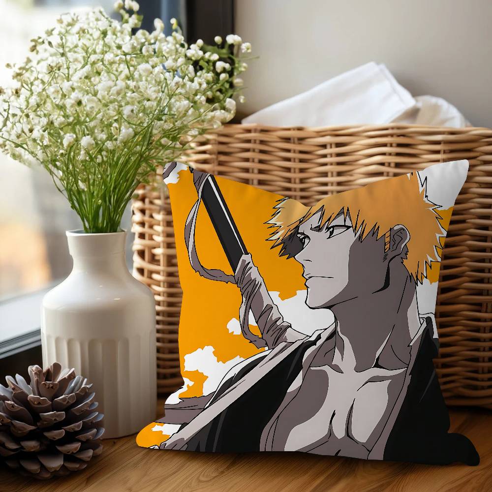 Kurosaki Ichigo Personalized Picture Text Home Decorative Pillows Household Gifts 45x45cm