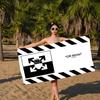 Popular Streetwear LOGO O-Off W-White Beach Towel Colorful Bath Towels For Girl Microfiber Quick Dry Sand Free Beach Yoga