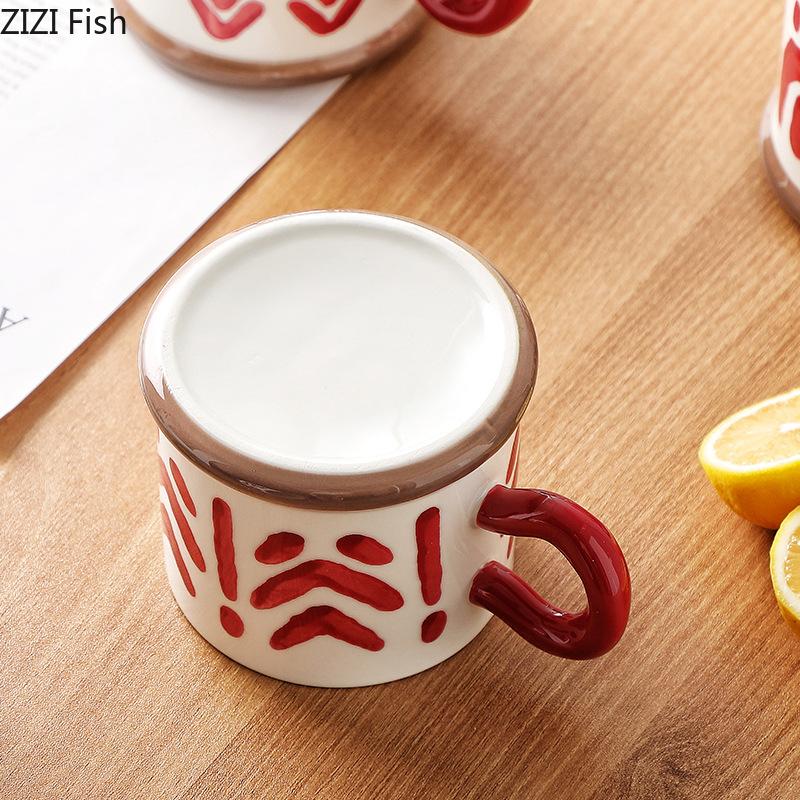 Creative Ceramic Mug Office Water Cup Afternoon Tea Dessert Coffee Cup Japanese Home Breakfast Milk Cup Drinking Set Friend Gift