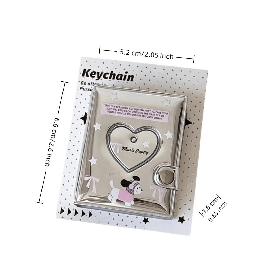 Clear Pocket Mini Photo Album Mini Size Album Keychain High Appearance Book Bag Pendant Daily Use