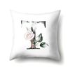 Polyester Pillow Case Home Ink and Watercolor 26 English Letters Printed Waist Cushion Sofa Pillow Case