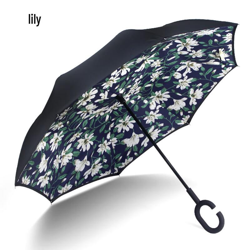 Nanqiao Creative Floral Reverse C-Handle Umbrella