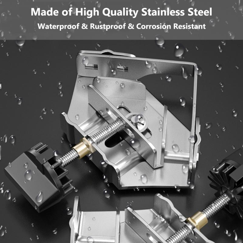 Practical High Strength Stainlesses Steel 90 Degree Corner Clamp for Efficient Woodworking Carpentry and Welding Use