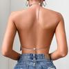 High-Necked Vest Metal Sequins Chest Chain, Personality Party Style Nightclub Body Chain, Necklace Women's Small Suspender Top Special Fashion Decorat