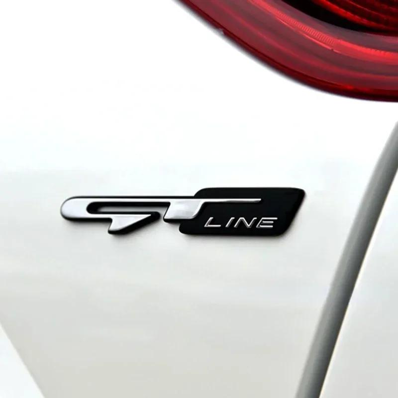 3D Metal GTLine GT Logo Badge Sticker Rear Trunk Emblem B Decal for Sportage Ceed Stinger K3 K5 Accessories