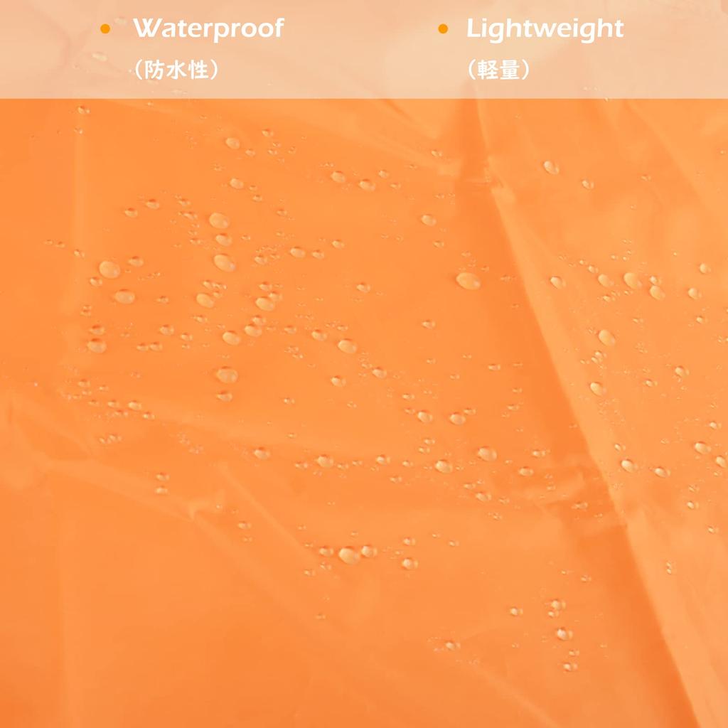 TRIWONDER Outdoor Wasserdicht Sonnenschutz Camping Shelter Zelt Tarp Footprint Strand Picknick Decke Matte Überzelt Hängematte M 300x220 (Orange - CM)