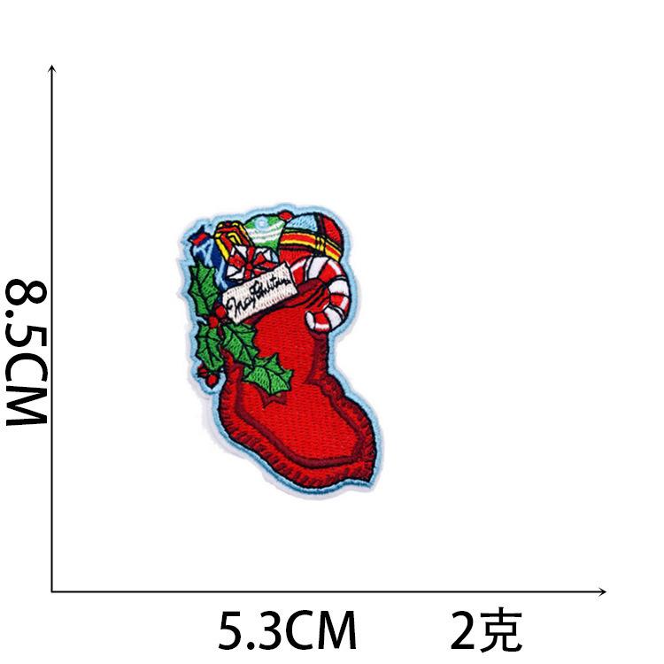 New Christmas Series Combination Embroidery Cloth Sticker Santa Crystal Ball Embroidery Cloth Sticker Voltage Ironing